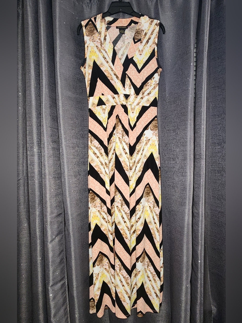Susan Lawrence Chevron Maxi Dress